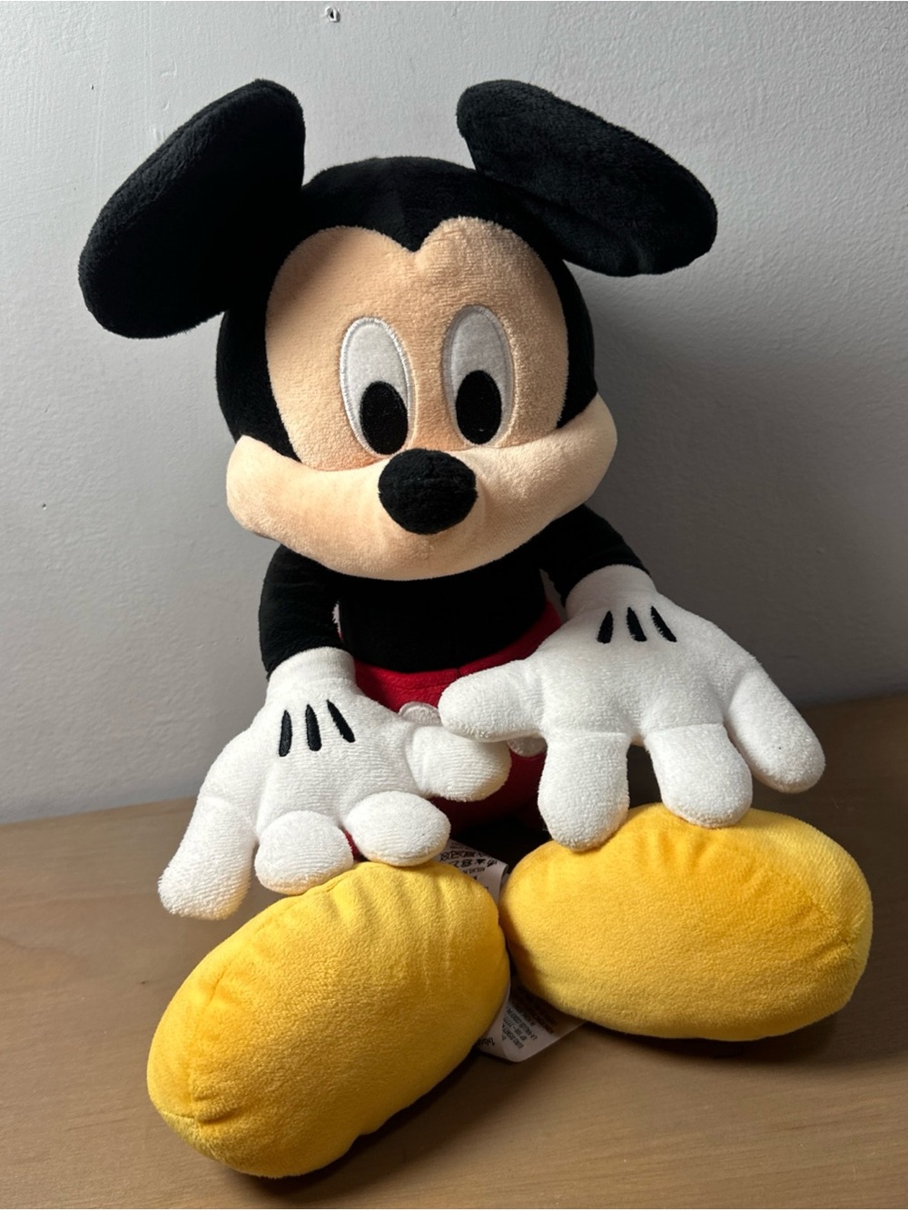 16 Inch Disney Mickey Mouse Plush Toy - Black, Red, Yellow